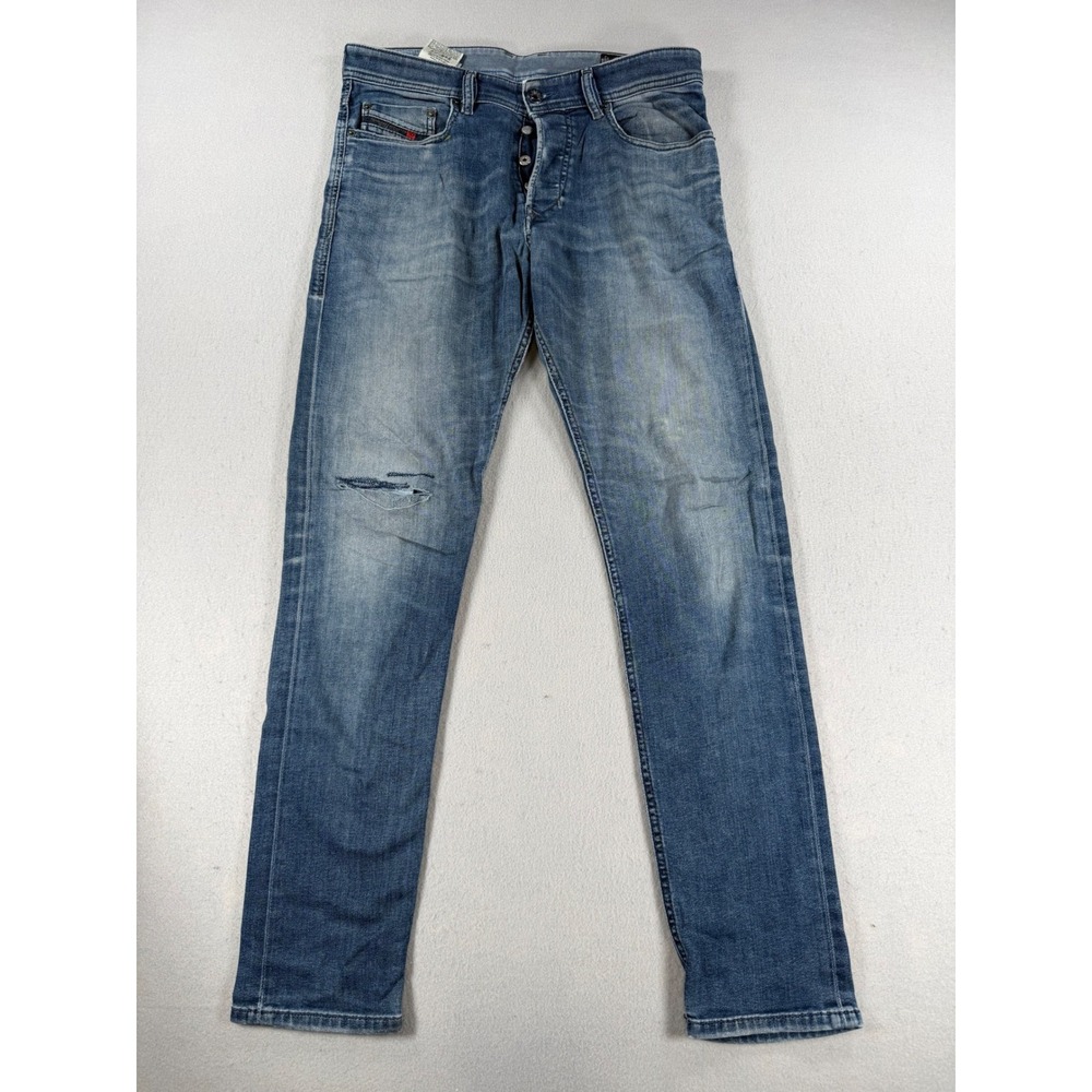 VTG Diesel Tepphar Slim Carrot Jeans Mens 29x30 Blue Distressed Stretch